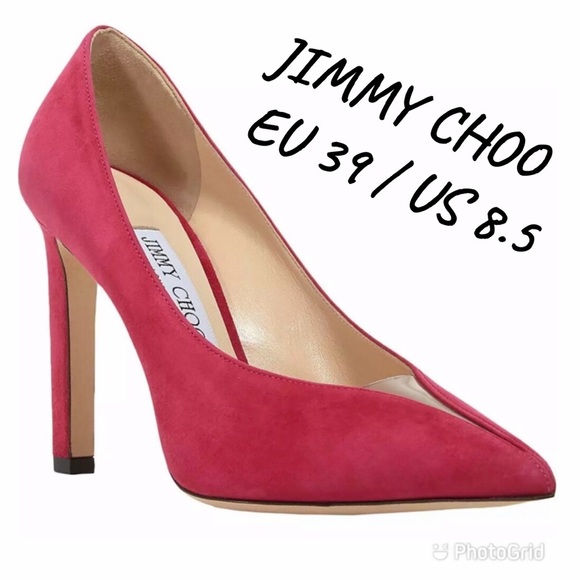 JIMMY CHOO Baker 100 Suede Leather Heel Shoes  EU 39 / US 8.5  NEW with Box - Picture 1 of 16